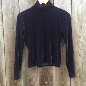 Banana Republic Velvet Long Sleeve Turtleneck